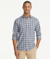 Model is wearing UNTUCKit Wrinkle-Free Larys Shirt.