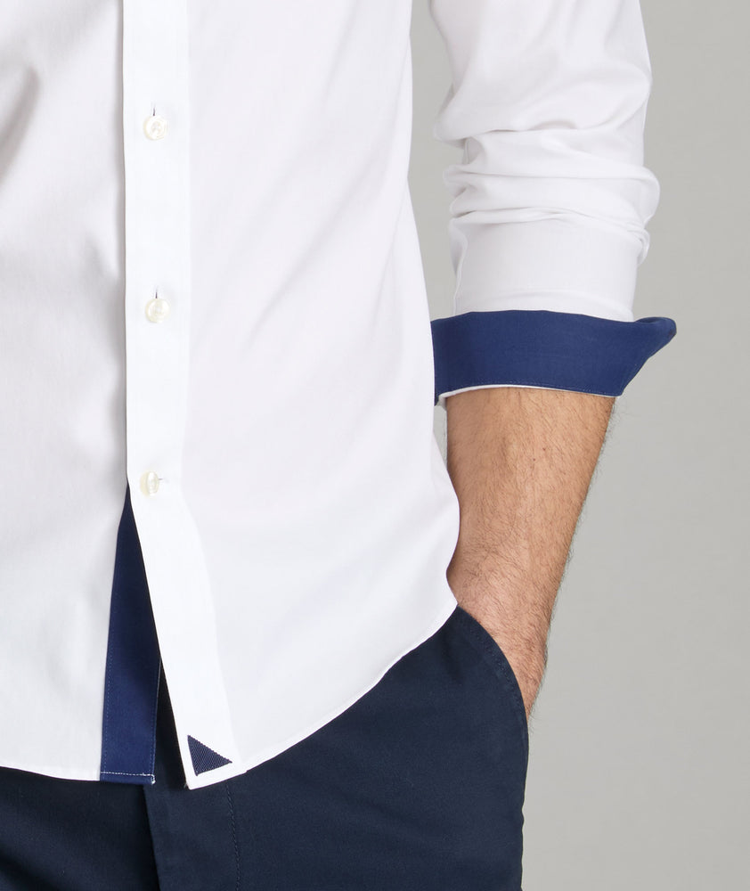 Model wearing a Wrinkle-Free Las Cases Special Shirt.