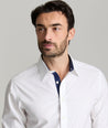 Model wearing a Wrinkle-Free Las Cases Special Shirt.