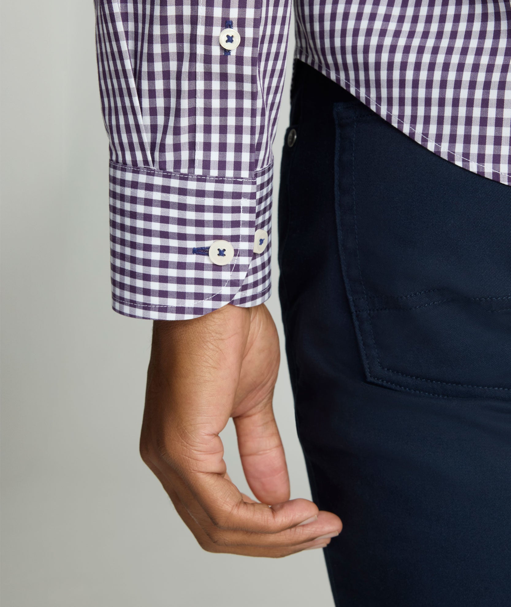blackberry dress shirt Wrinkle-Free Lawrence Shirt Blackberry Gingham
