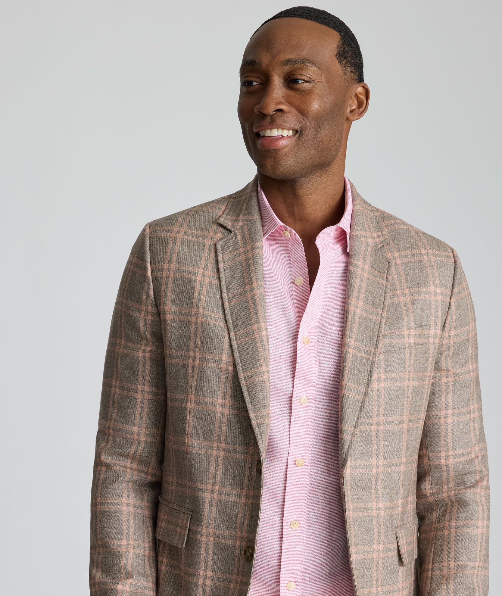 Italian Wool Lehmann Sport Coat Tan Plaid | UNTUCKit