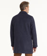 Model is wearing UNTUCKit Wool Blend Topcoat.