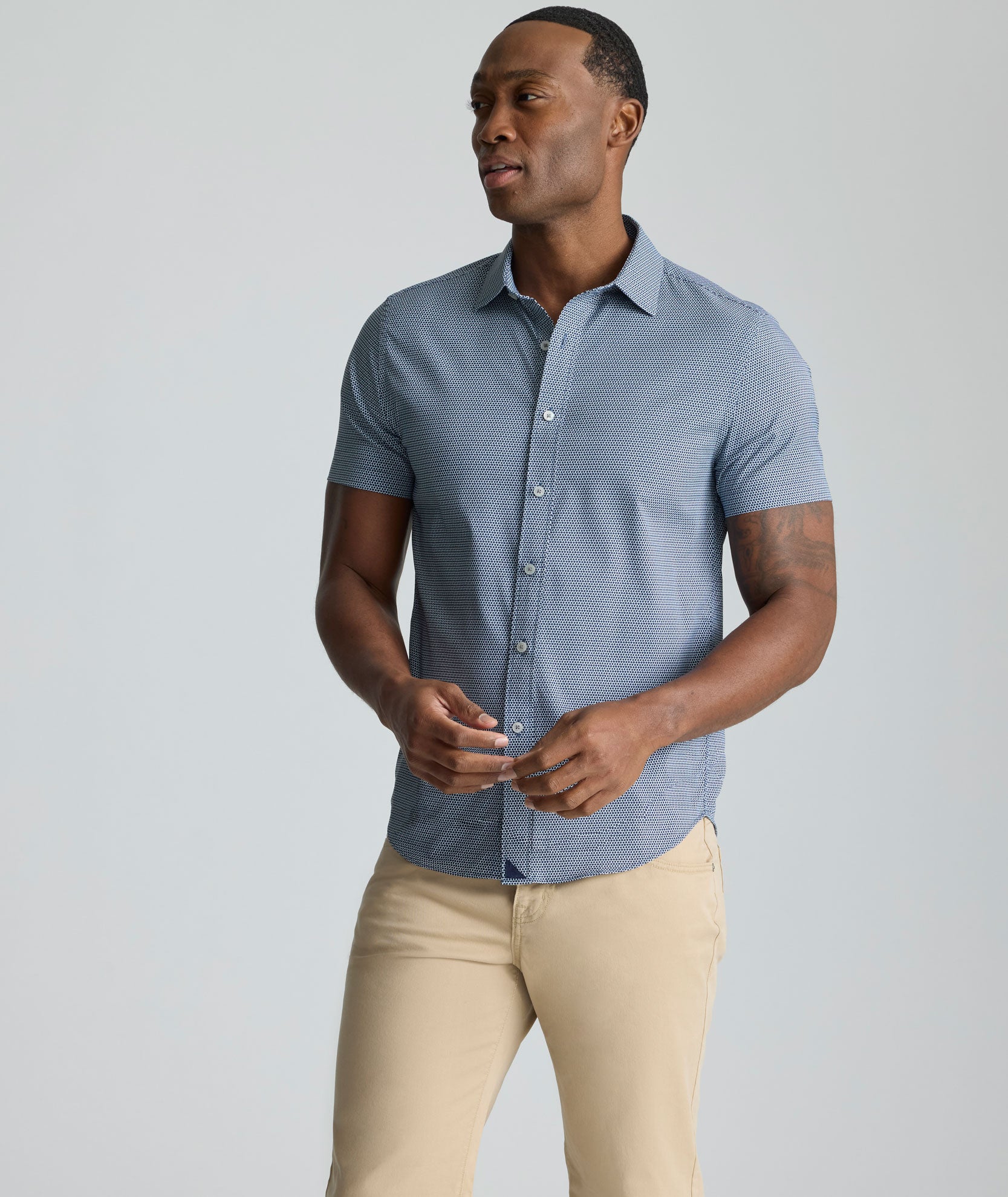Performance Short-Sleeve Lobo Shirt Navy | UNTUCKit