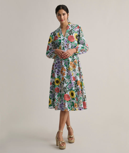 Stretch Cotton Floral Lucia Dress