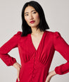 Satin V-Neck Malorie Dress