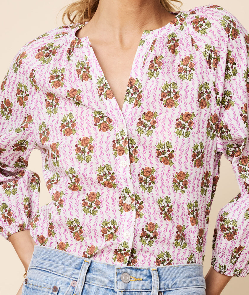 Cotton Marcella Shirt Multi Block Print UNTUCKit