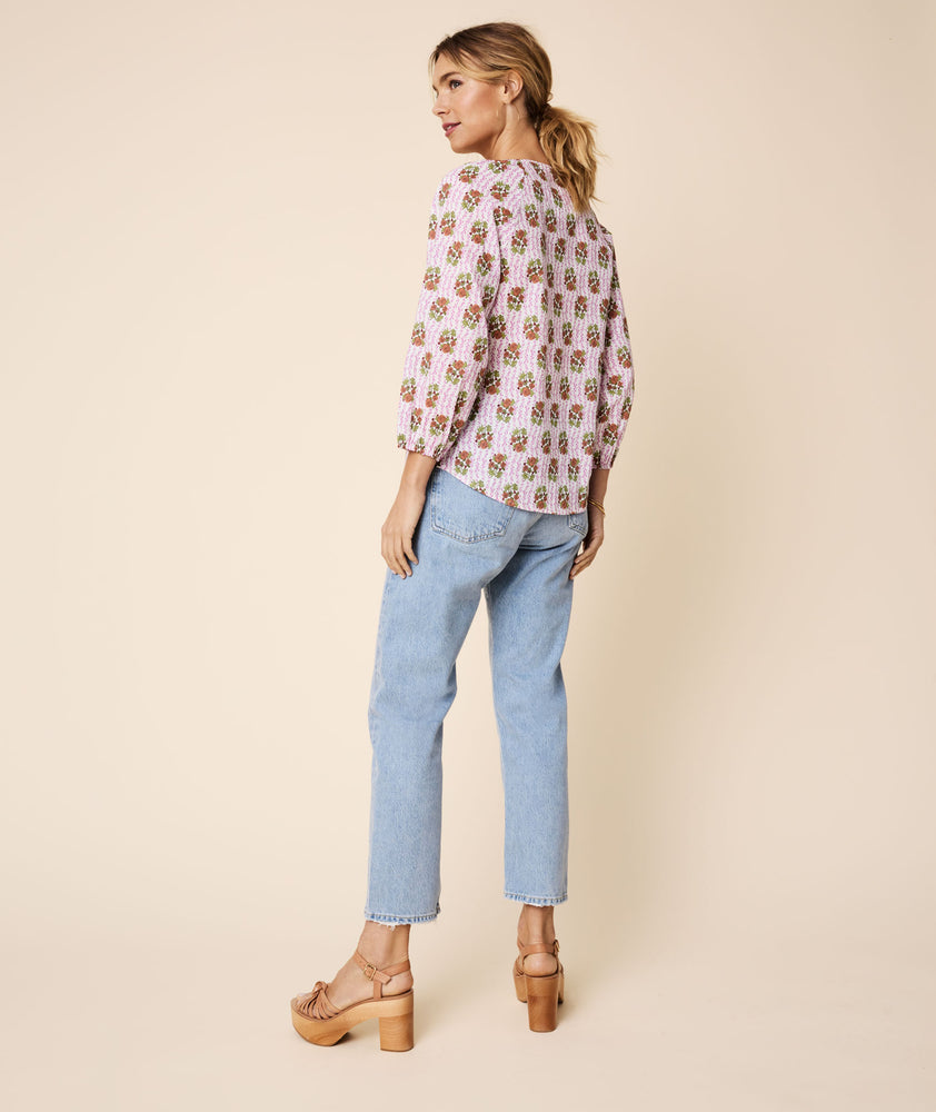 Cotton Marcella Shirt Multi Block Print UNTUCKit