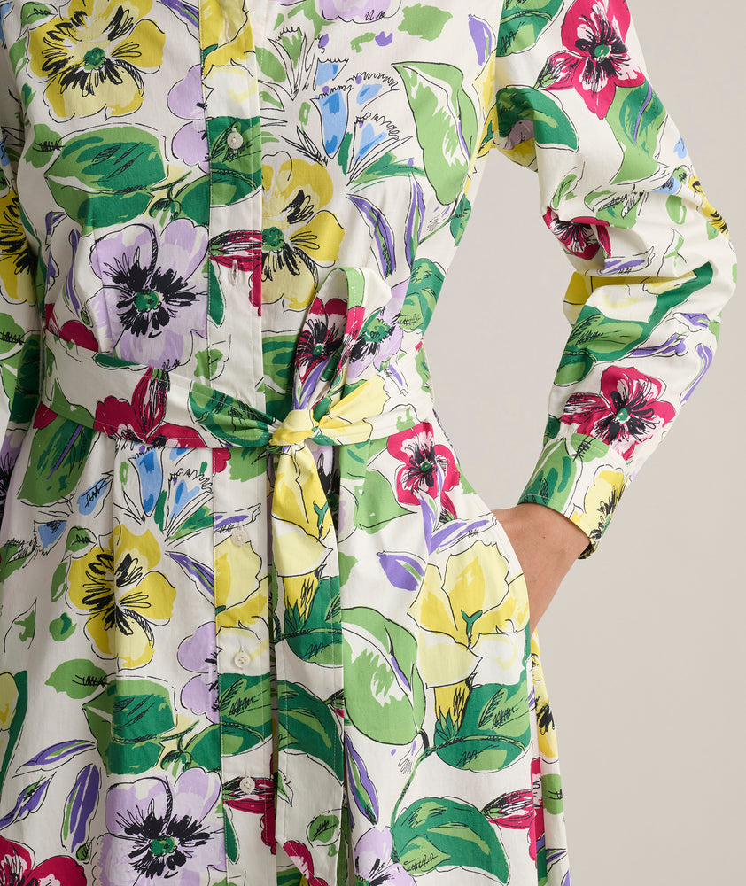 womens floral shirt dress KIERA "SPRING" FLORAL PRINT SHIRT DRESS