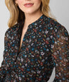 Collarless Georgette Marnie Shirt Dress - FINAL SALE