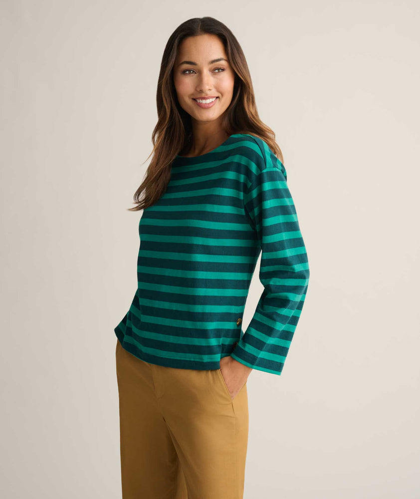 Cotton Jersey Mille Stripe Tee