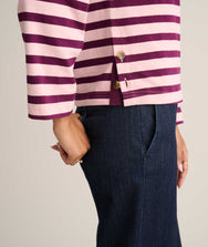 Cotton Jersey Mille Stripe Tee Zoom