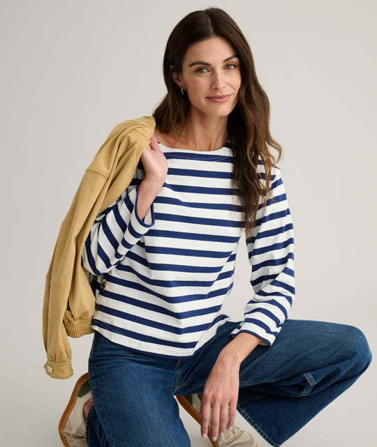 Cotton Jersey Mille Stripe Tee