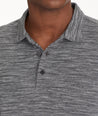 Marled Long-Sleeve Polo