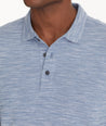 Marled Long-Sleeve Polo