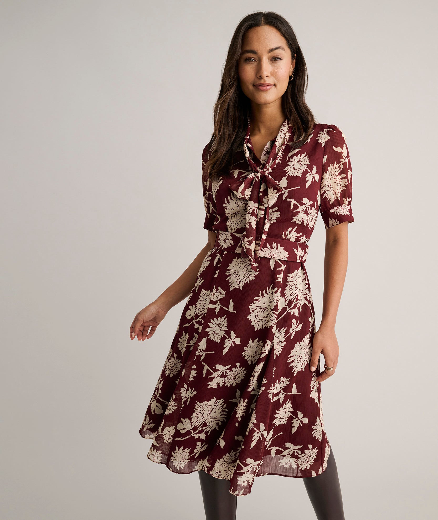black formal dress what color shoes UNTUCKit | Floral Necktie Nadine Dress
