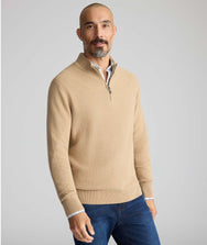 Cotton Quarter-Zip Sweater
