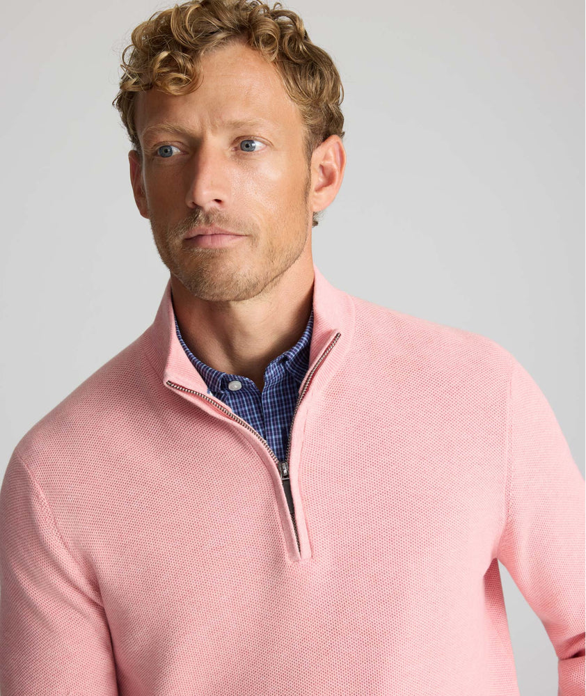 Cotton Quarter-Zip Sweater