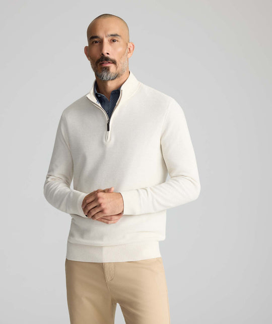 Cotton Quarter-Zip Sweater