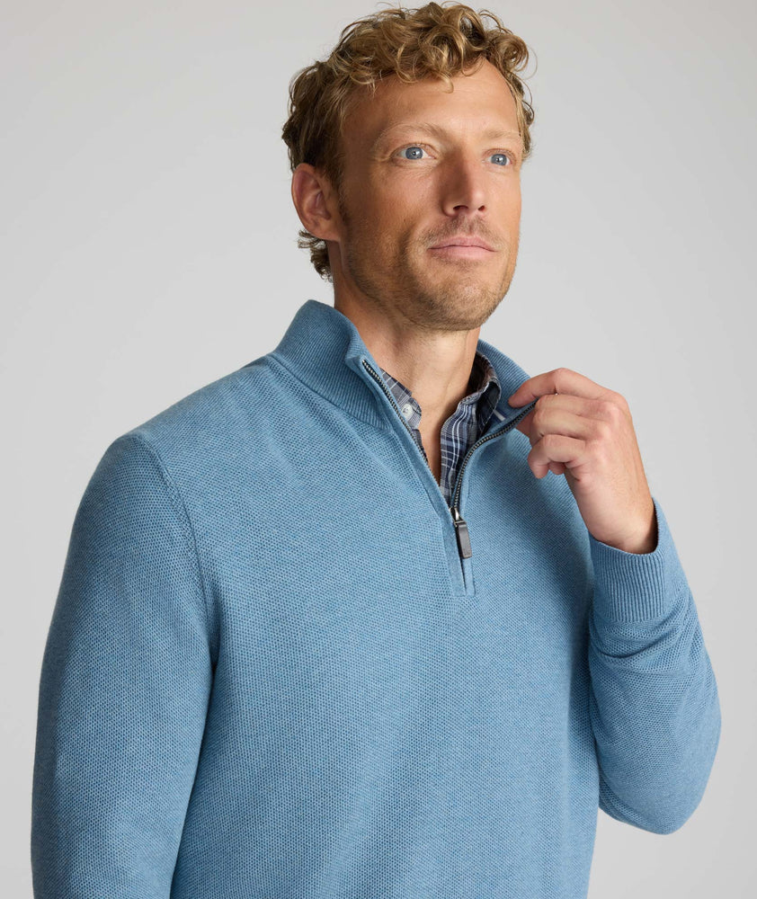 Cotton Quarter-Zip Sweater