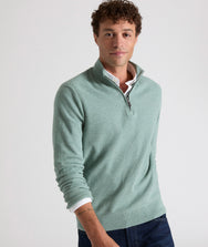 Cotton Quarter-Zip Sweater - FINAL SALE Zoom