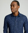 Model is wearing UNTUCKit Wrinkle-Free Oberton Shirt.