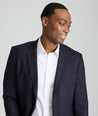 Model is wearing UNTUCKit Palazzo sport coat. 
