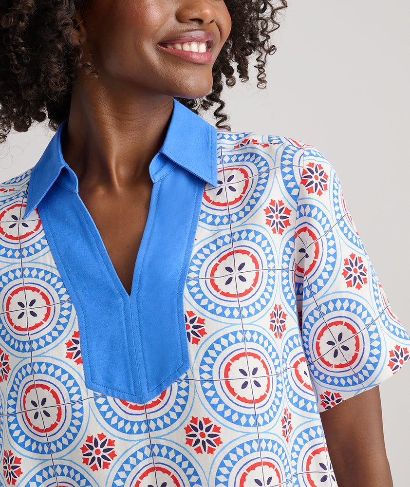 Linen Blend Paola Tunic Dress