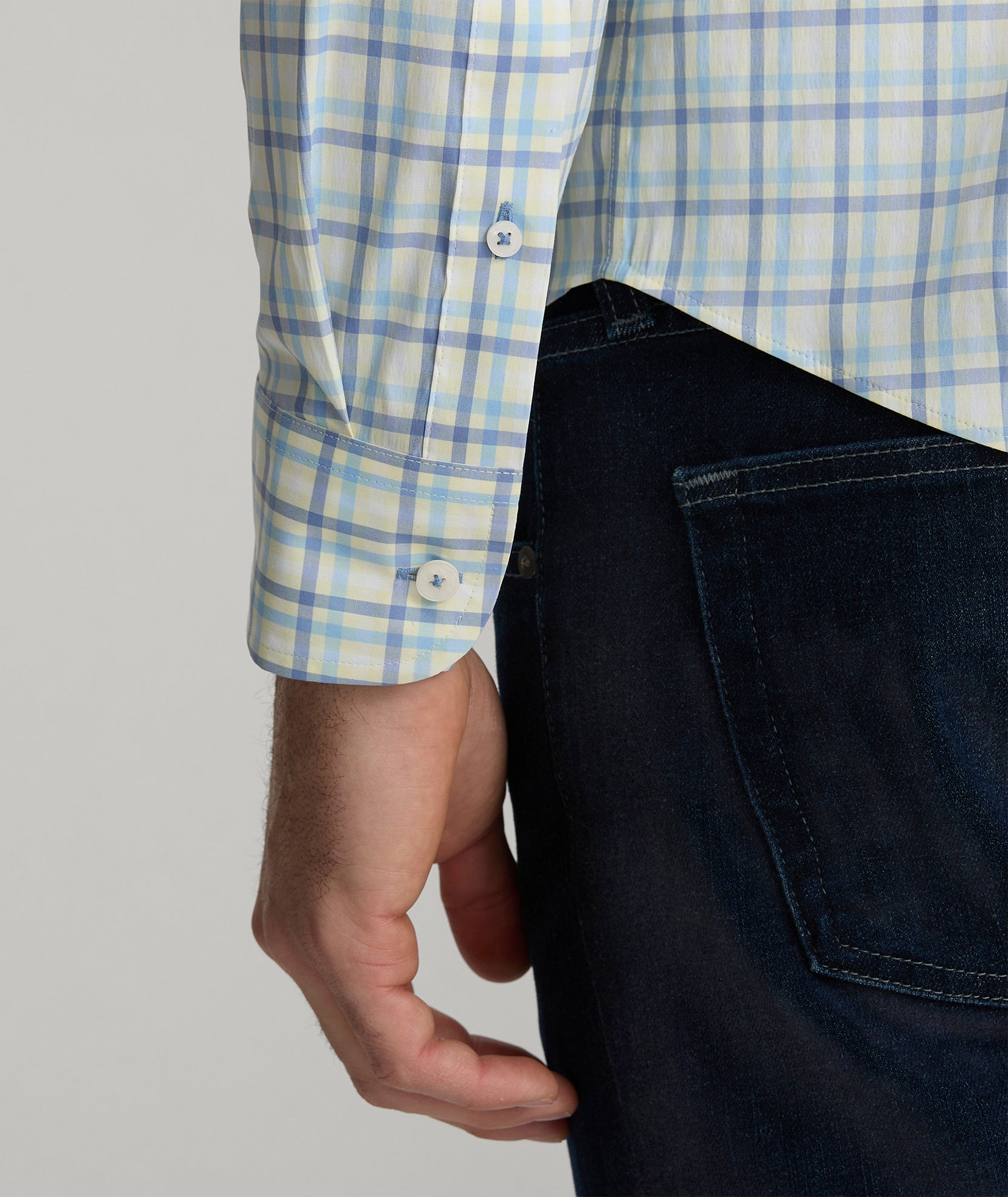 CottonTek™ Pendleton Shirt Yellow & Blue Check | UNTUCKit