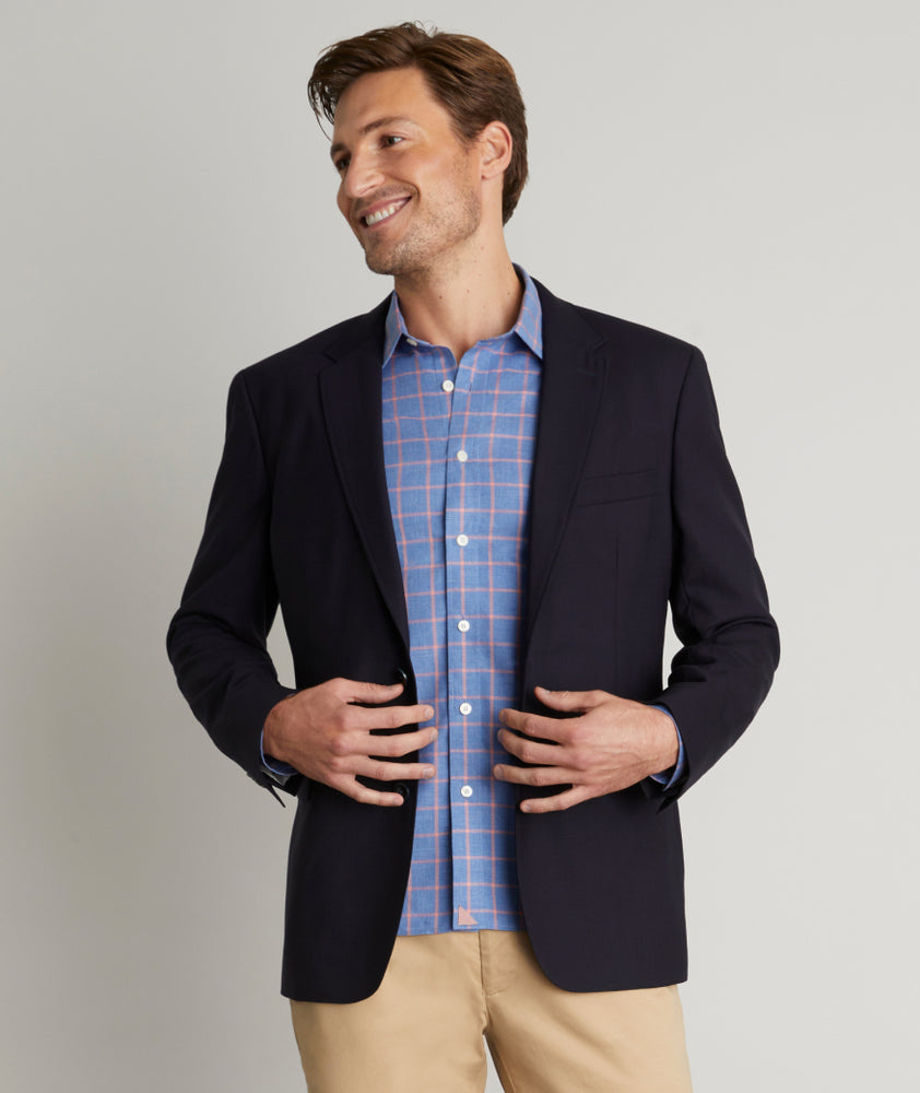 Wrinkle-Resistant Palazzo Sport Coat Navy | UNTUCKit