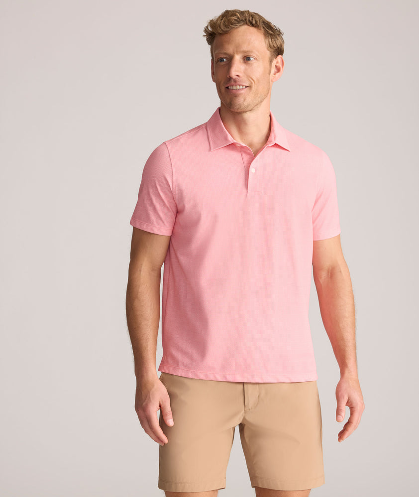 Model is wearing UNTUCKit CottonTek™ Polo. 