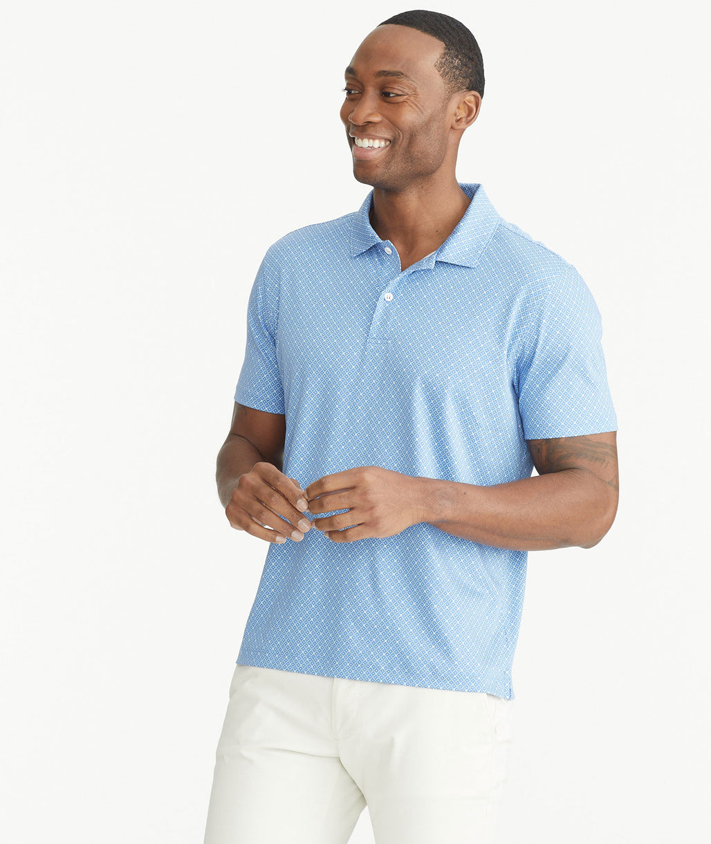 Wrinkle-Free Printed Damaschino Polo