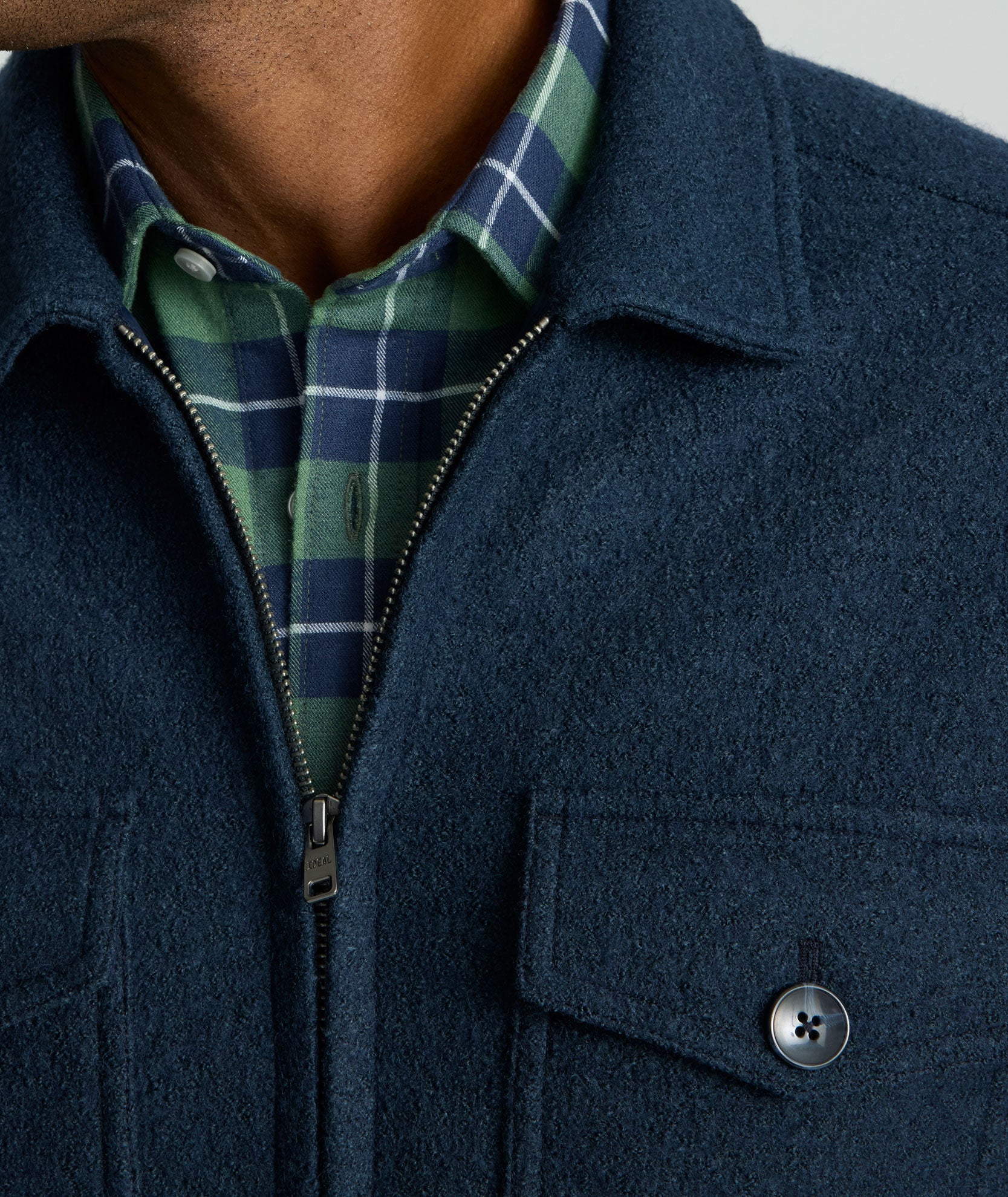 Full-Zip CPO Jacket Navy | UNTUCKit