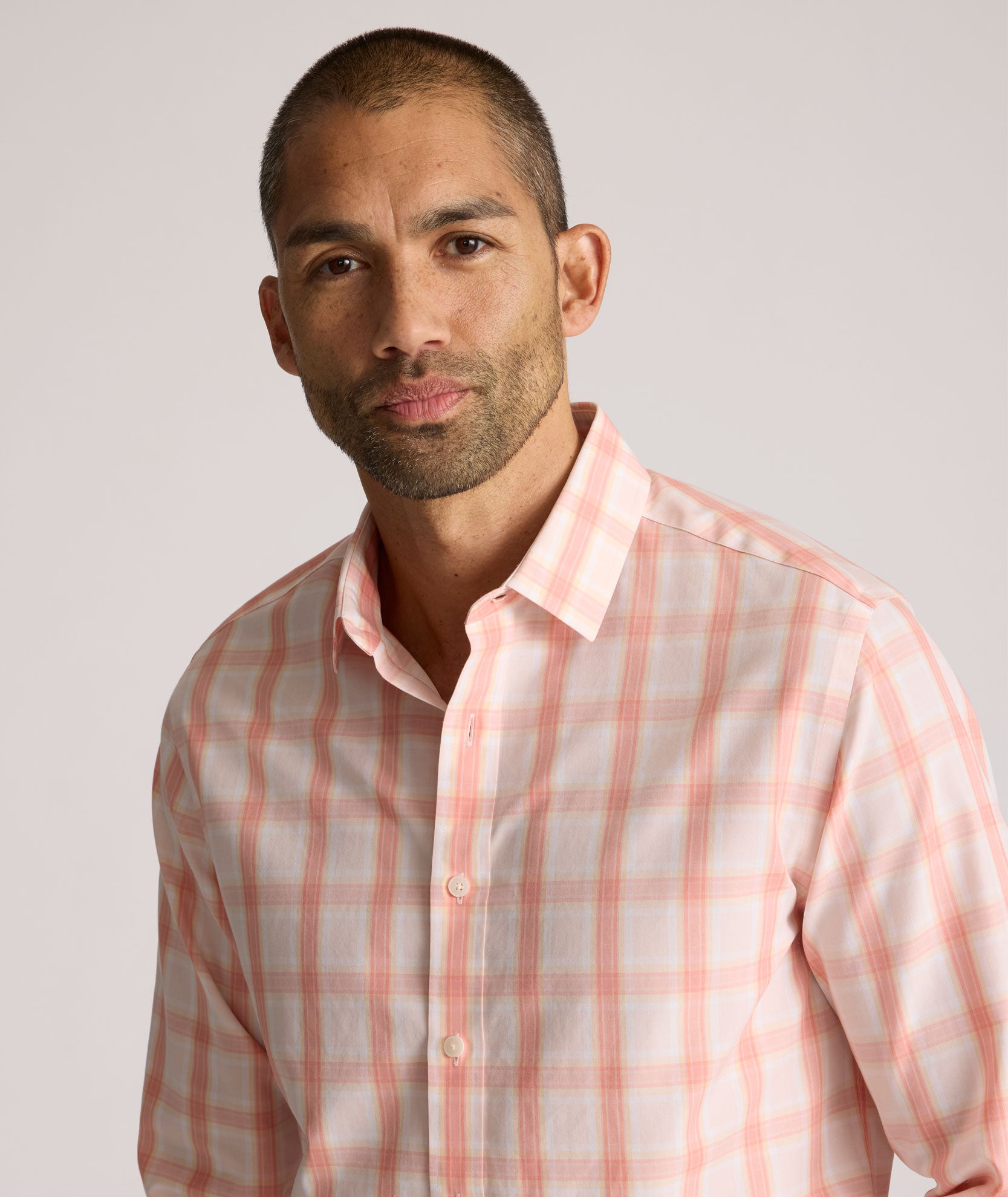 Wrinkle-Free Ravenswood Shirt Orange & Pink Plaid | UNTUCKit