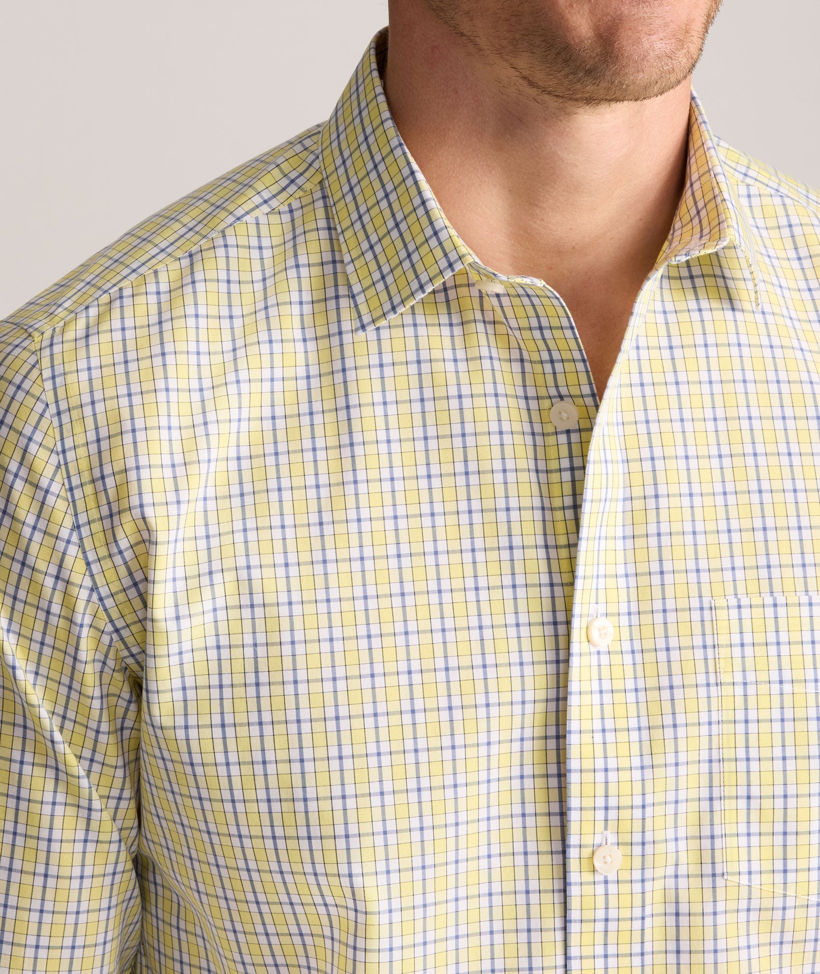 Wrinkle-Free Ridgewell Shirt Yellow Check | UNTUCKit