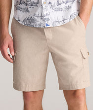 Linen-Cotton Utility Shorts