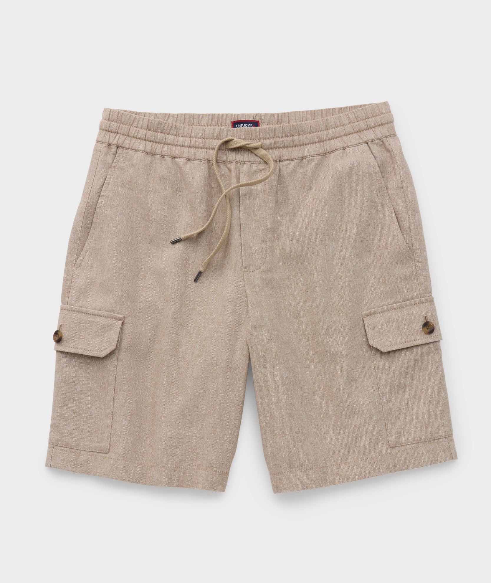 Linen-Cotton Utility Shorts Tan | UNTUCKit