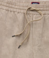 Model is wearing UNTUCKit Linen-Cotton Utility Shorts. 