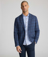 Model wearing a navy Sport Coat.