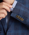 Model wearing a navy Sport Coat.