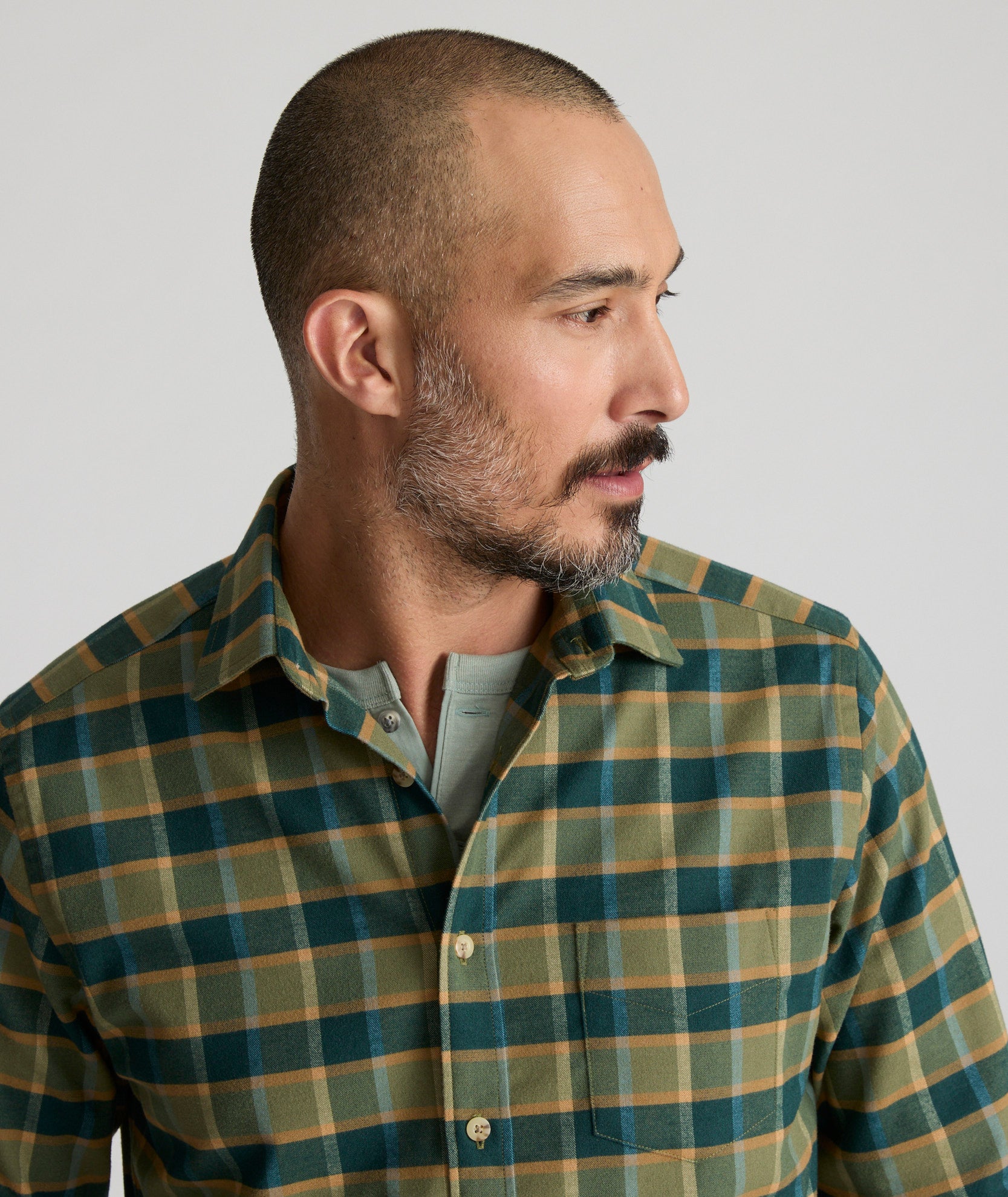 Performance Flannel Ryan Shirt Green Check | UNTUCKit Performance Flannel Ryan Shirt Green Check | UNTUCKit