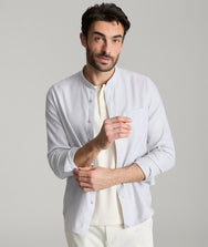 Stretch Cotton-Linen Sanders Shirt - FINAL SALE Zoom