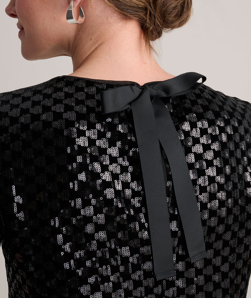 Sequinned Velvet Sasha Dress