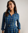 Model is wearing UNTUCKit Cotton-Blend Sienna Shirt Dress.