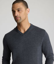 Merino Wool V-Neck Sweater Zoom