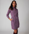 Model is wearing UNTUCKit Sydney Dress in Navy.