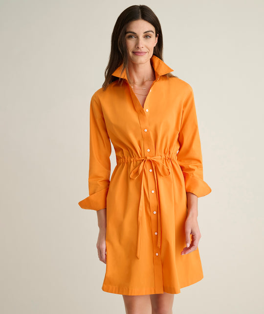 Stretch Poplin Taylor Shirtdress