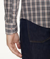 Model is wearing UNTUCKit Wrinkle-Free Teleda Shirt.