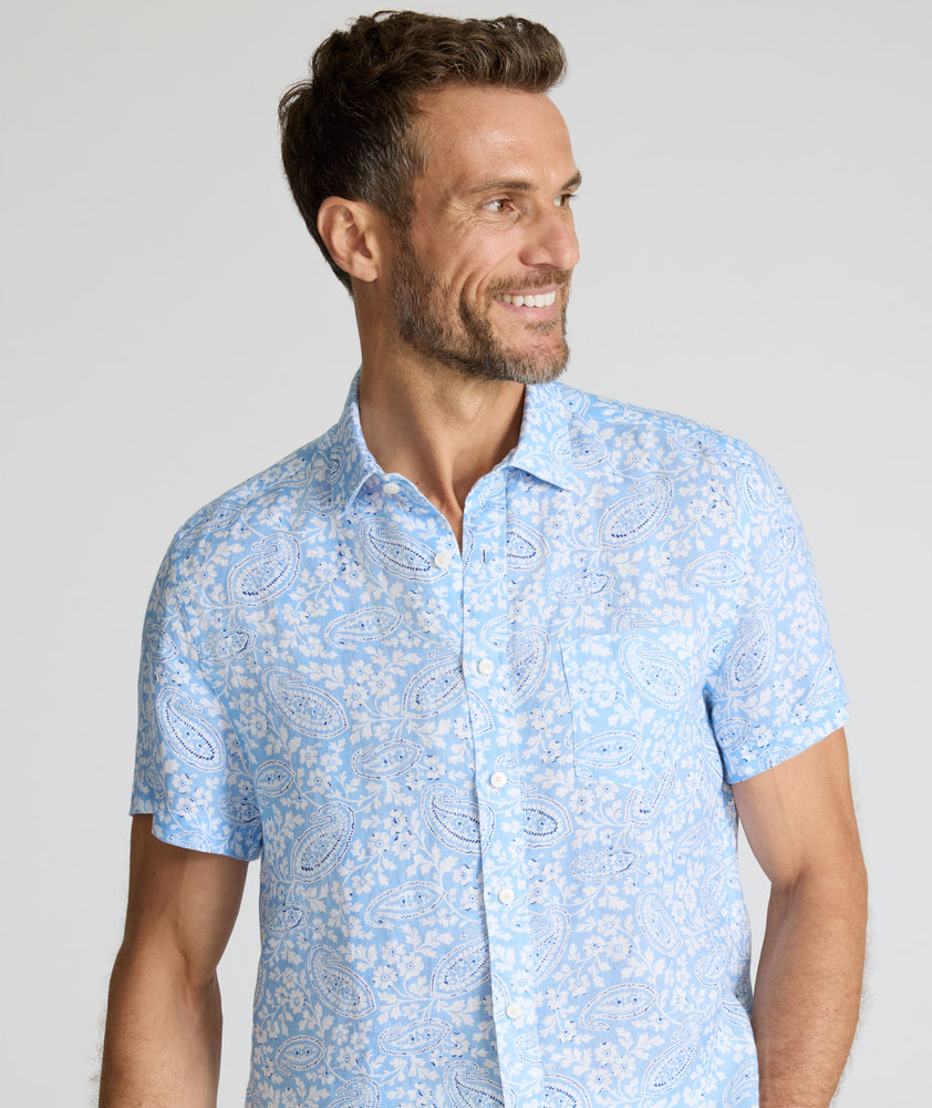 Linen Short-Sleeve Turner Shirt