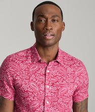 Linen Short-Sleeve Turner Shirt - FINAL SALE Zoom