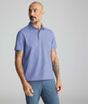 Model is wearing UNTUCKit Printed CottonTek™ Polo Blue Print. 